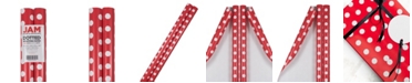 JAM Paper Gift Wrap 50 Square Feet Polka Dot Wrapping Paper Rolls, Pack of 2